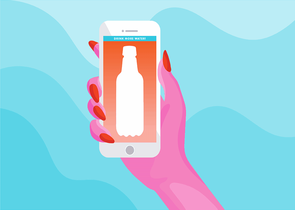 App to track of the amount of water you drink per day