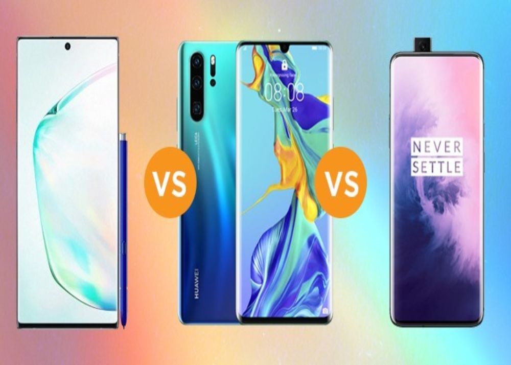 OnePlus 7 Pro, Huawei P30 Pro and the Samsung Galaxy Note 10 Plus