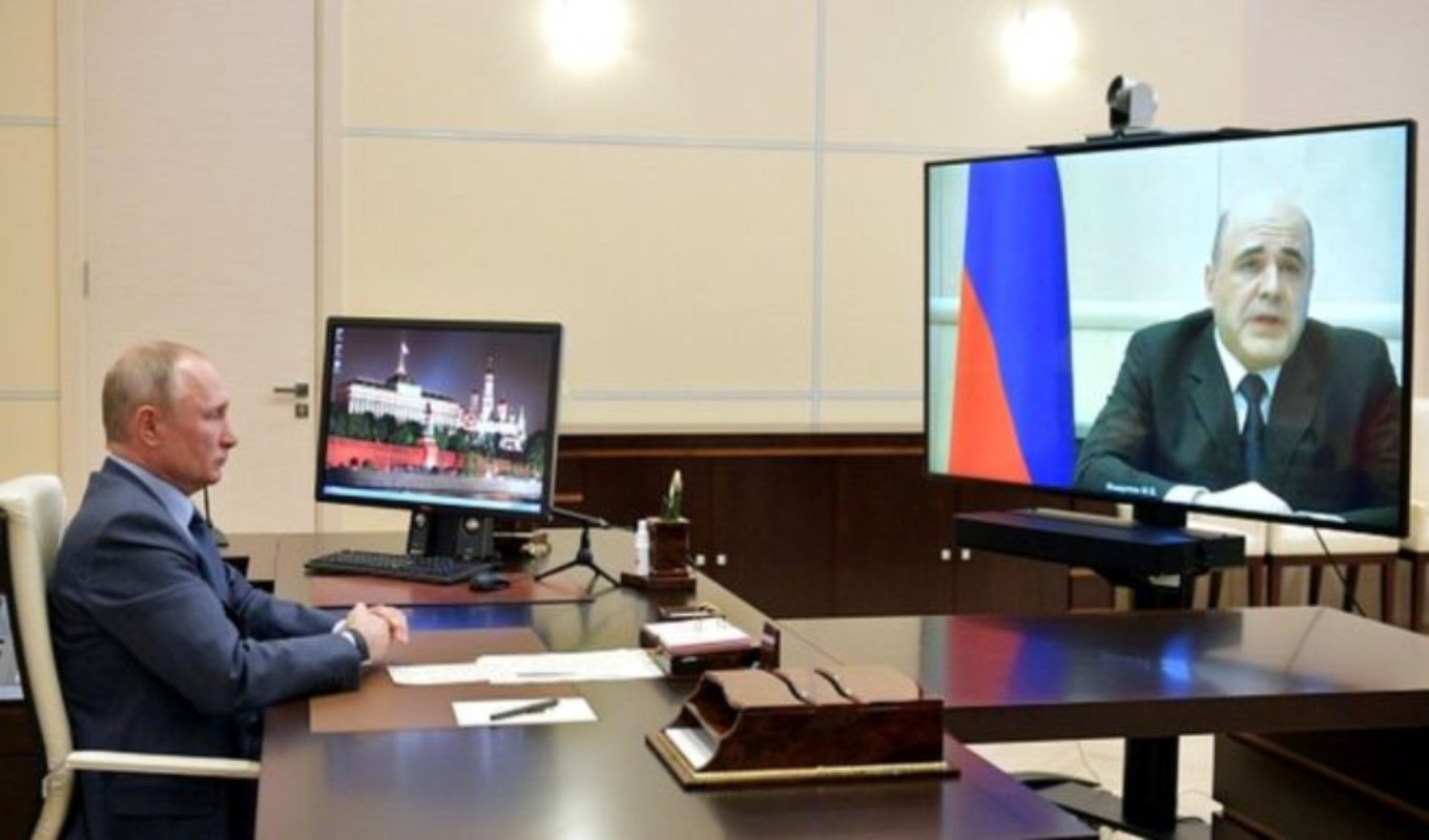 Russian PM In A Video Call To Putin Said "Will Go In Self-Isolation"