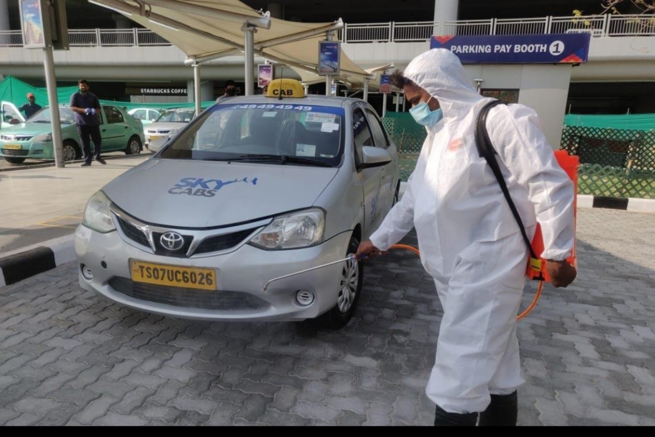 Sanitizing Car Against Coronavirus