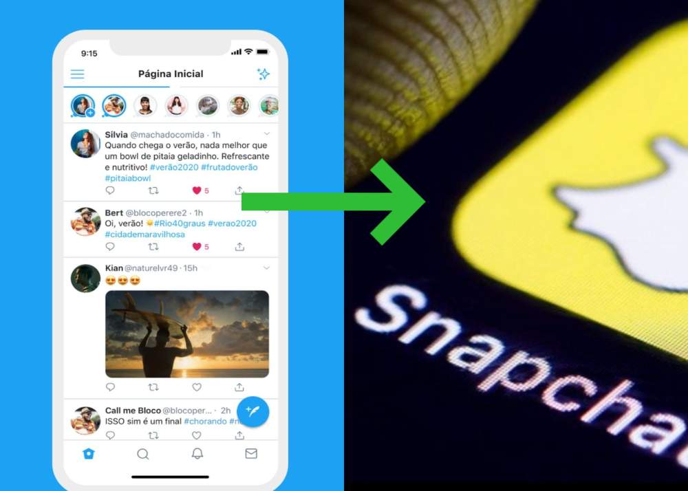 twitter collaborates with snapchat