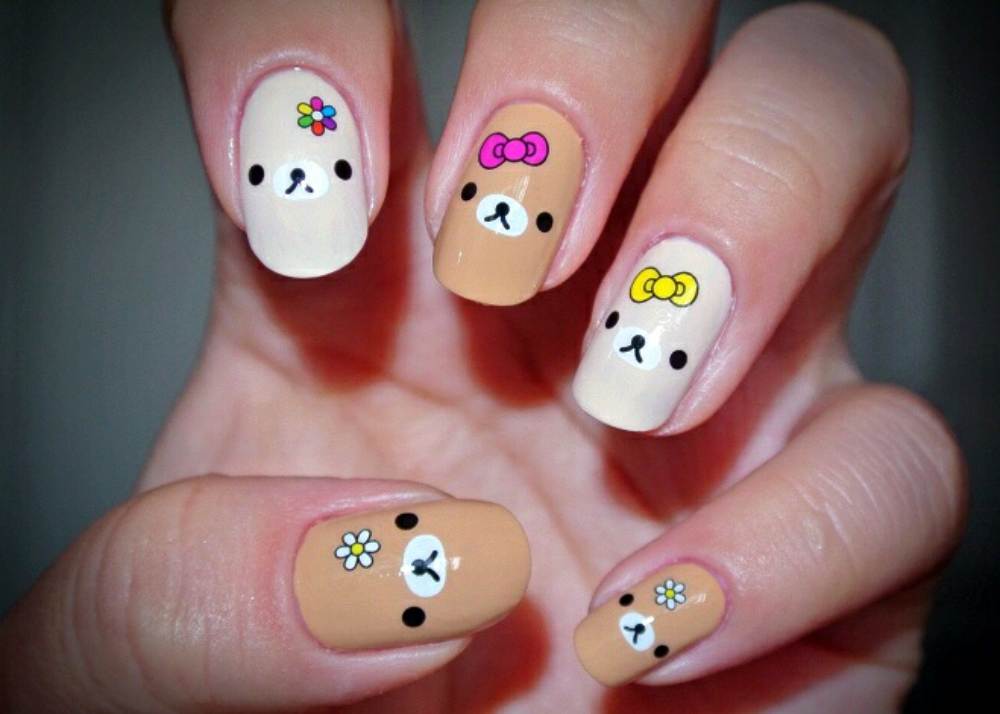 Nail art for teddy day