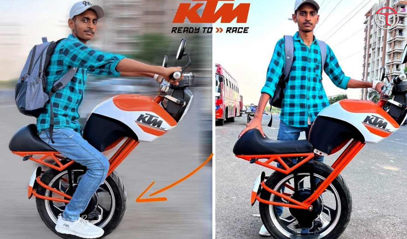 YouTuber Creates Self Balancing KTM Bike But With One Wheel
