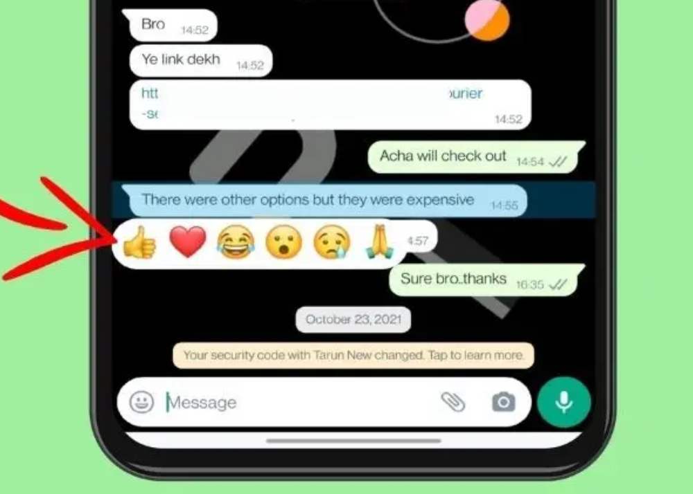 WhatsApp New Reaction Feature 