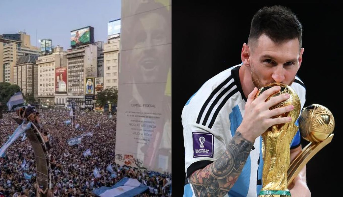 Lionel Messi hometown Rosario celebration
