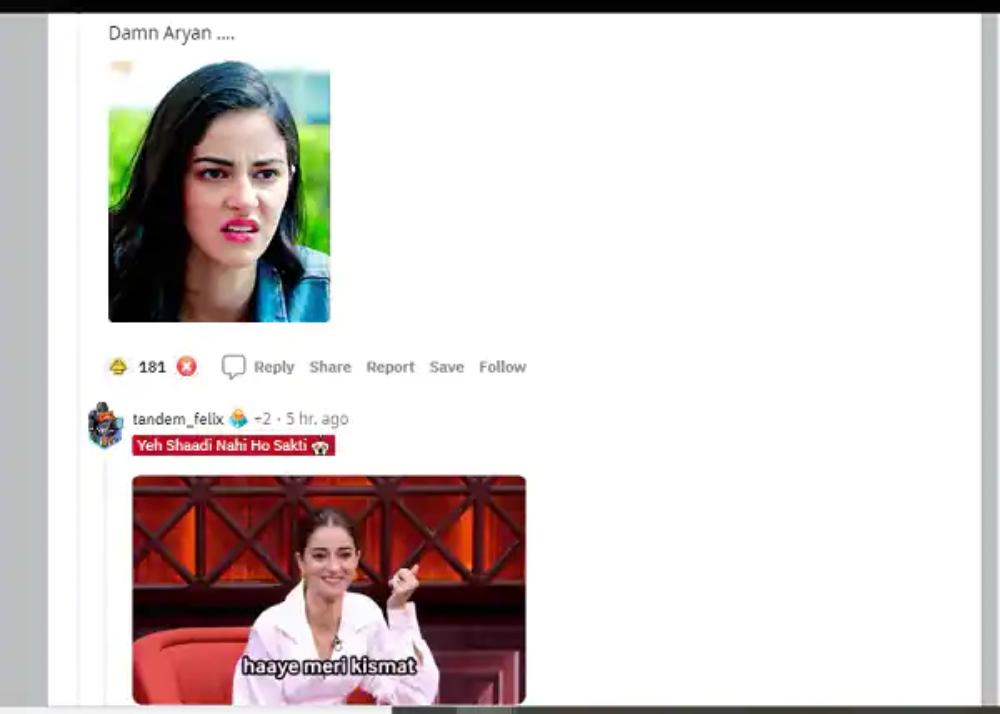 comments on ananya Pandey