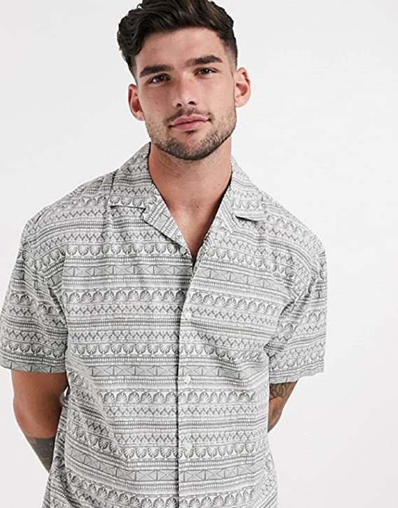 UNIBLISS Men's Casual Shirt Printed Rayon Half sleeve