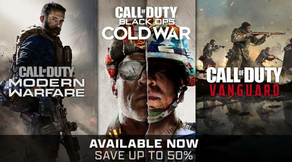 Call of Duty Vanguard, Black Ops Cold War, and Modern Warfare (2019) sale on steam