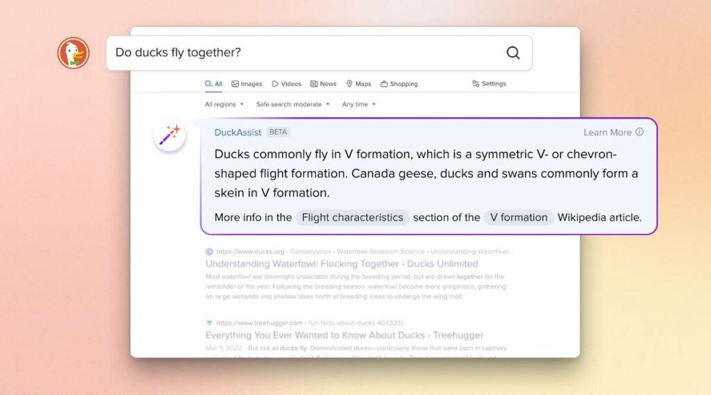 DuckDuckGo joins race of AI-boosted search engine with DuckAssist
