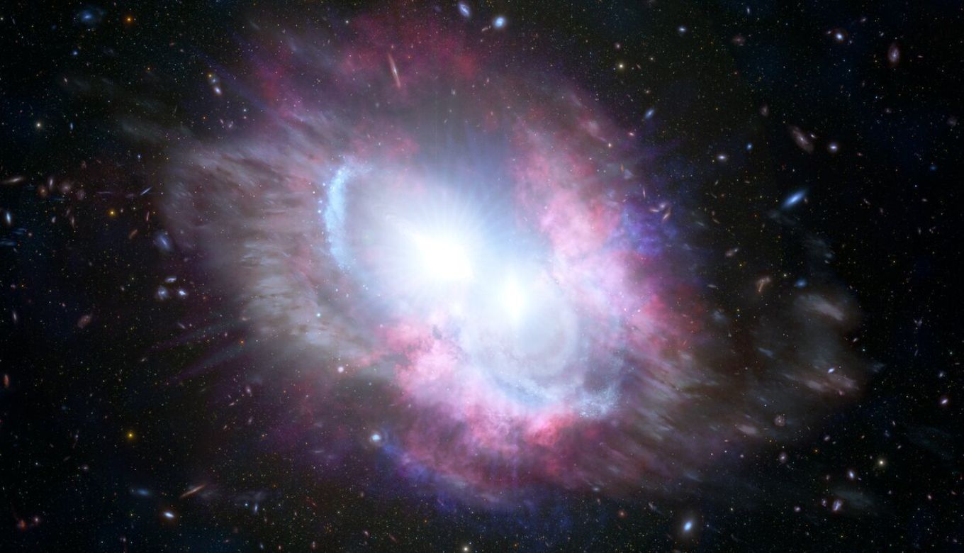 Dual Quasar spotted inside the merge galaxy