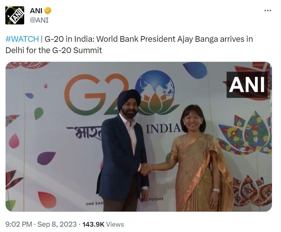 World Bank President Ajay Banga arrives in Delhi 