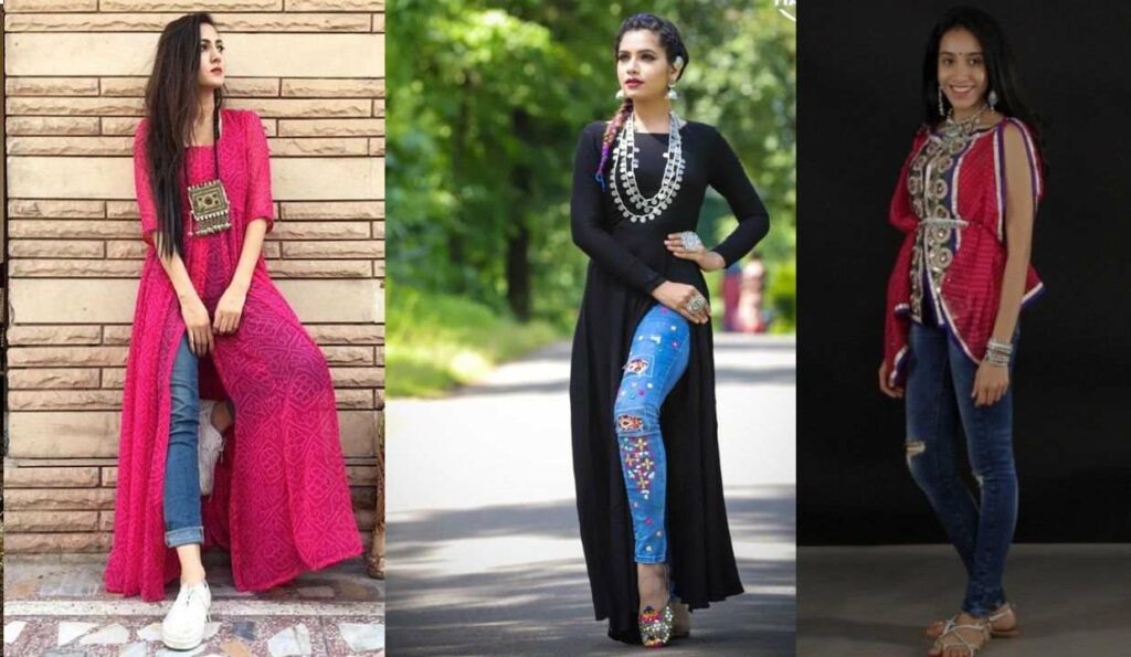 5 Navratri Looks With Jeans | Ethnic Fashion | Navratri 2017 Special |  Glamrs - YouTube | Garba dress, Navratri dress, Dandiya dress