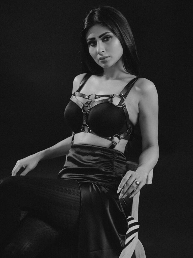 Mouni Roy Stuns in Black Leather Corset Bra – A Closer Look at Her Sizzling Fashion