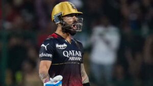 Virat Kohli produced a batting masterclass on Friday, as he carried the bat in the match against Kolkata Knight Riders in Bengaluru
